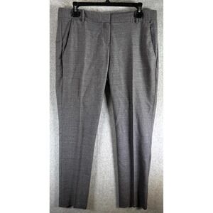 Theory Testra Dress Pants Women's 10 Gray Wool‎ Stretch Mid Rise Slash Pockets